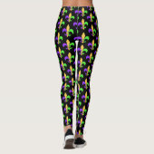 Mardi Gras Paarse Green en Gold New Orleans Leggings (Achterkant)