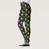 Mardi Gras Paarse Green en Gold New Orleans Leggings (Links)