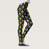 Mardi Gras Paarse Green en Gold New Orleans Leggings (Rechts)