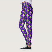 Mardi Gras Paarse Groen en Goud New Orleans Leggings (Links)