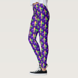 Mardi Gras Paarse Groen en Goud New Orleans Leggings