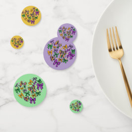 Mardi Gras Paarse groen geel Confetti