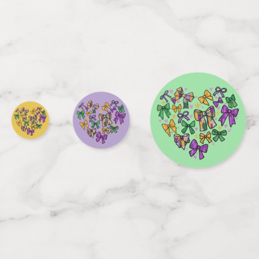 Mardi Gras Paarse groen geel Confetti (Achterkanten)