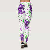 Mardi Gras Paarse masker en Confetti Leggings (Achterkant)