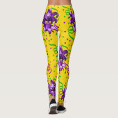 Mardi Gras Paarse masker en Confetti Leggings (Achterkant)