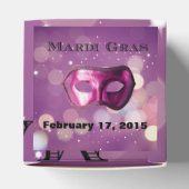 Mardi Gras Paarse Masker Favoriet Dozen Bedankdoosjes (Bovenkant)