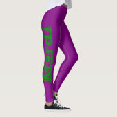 Mardi Gras Paarse Masker Leggings (Rechts)