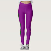 Mardi Gras Paarse Masker Leggings (Voorkant)