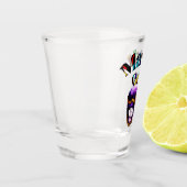 Mardi Gras - Paarse maskers Dinsdag in New Orleans Shot Glas (Links)