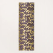 Mardi Gras Paarse Maskers Faux Gold Monogrammed Yogamat (Achterkant)