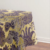 Mardi Gras Paarse Masquerade maskers Faux Gold Tafelkleed (Voorbeeld)