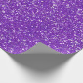 Mardi Gras Paarse vaste kleur Faux Glitter Bling Cadeaupapier (Hoek)