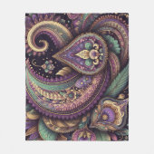 Mardi Gras paisley Fleur-de-lis Fleece Deken (Voorkant)
