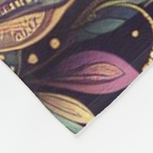 Mardi Gras paisley Fleur-de-lis Fleece Deken (Hoek)