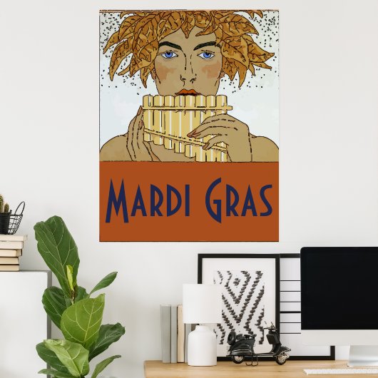 Mardi Gras Pan Poster (Thuiskantoor)