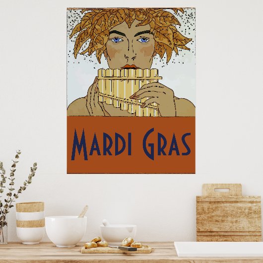 Mardi Gras Pan Poster (Keuken)