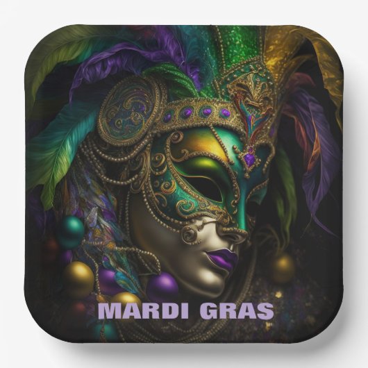 Mardi Gras Paper Bord (Voorkant)