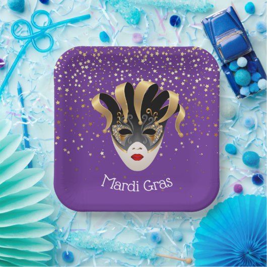 Mardi Gras Paper Borden Papieren Bordje (Feest)