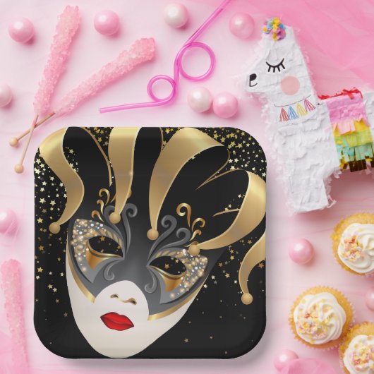 Mardi Gras Paper Borden Papieren Bordje (Feest)