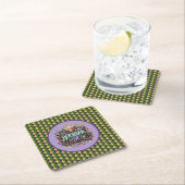 Mardi Gras Paper Coaster Kartonnen Onderzetters (Insitu)