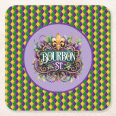Mardi Gras Paper Coaster Kartonnen Onderzetters (Voorkant)