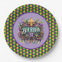 Mardi Gras Paper Plate