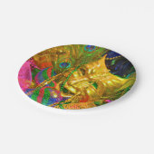 mardi gras papier borden papieren bordje (Gekanteld)