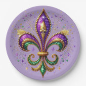 Mardi Gras papieren borden Bordje (Voorkant)