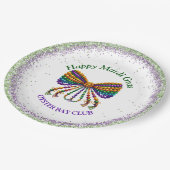 Mardi Gras Papieren Bordje (Gekanteld)