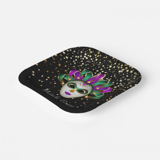 Mardi Gras Papieren Bordje (Gebogen)