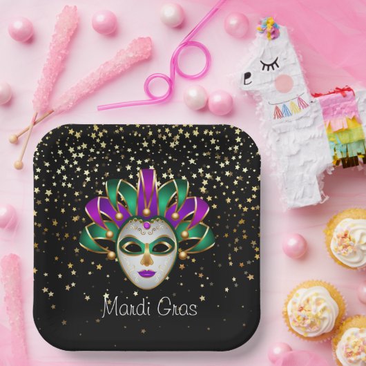 Mardi Gras Papieren Bordje (Feest)