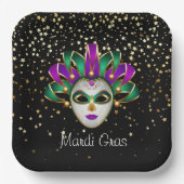Mardi Gras Papieren Bordje (Voorkant)