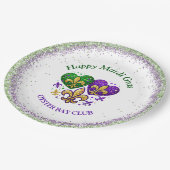 Mardi Gras Papieren Bordje (Gekanteld)