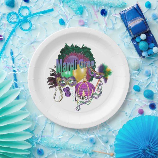 Mardi Gras Papieren Bordje (Feest)
