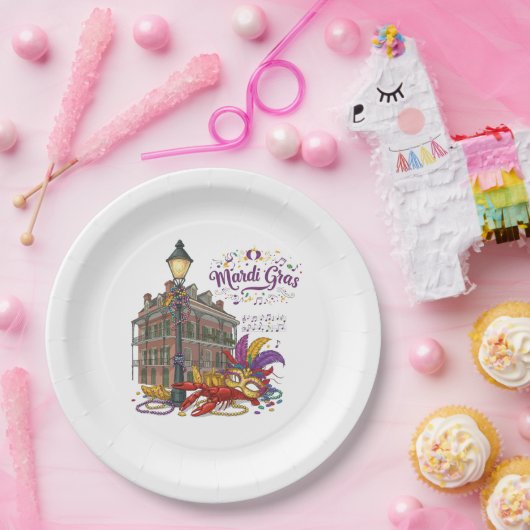 Mardi Gras Papieren Bordje (Feest)