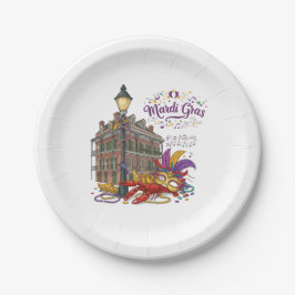 Mardi Gras Papieren Bordje