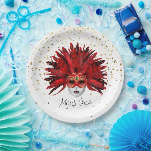 Mardi Gras Papieren Bordje (Feest)