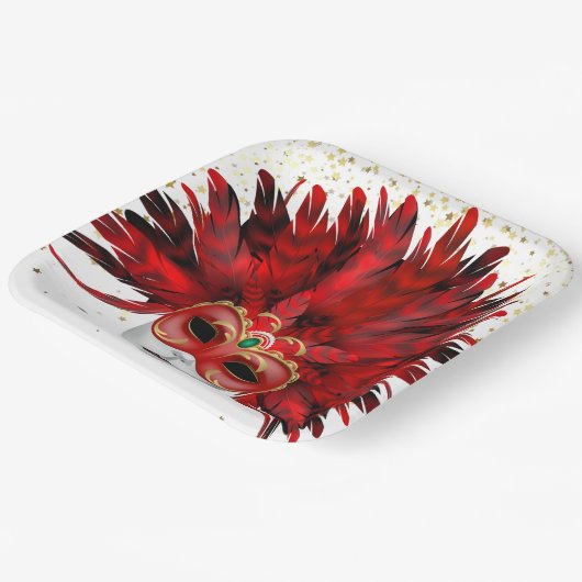 Mardi Gras Papieren Bordje (Gebogen)