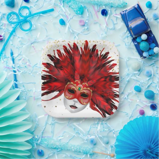 Mardi Gras Papieren Bordje (Feest)