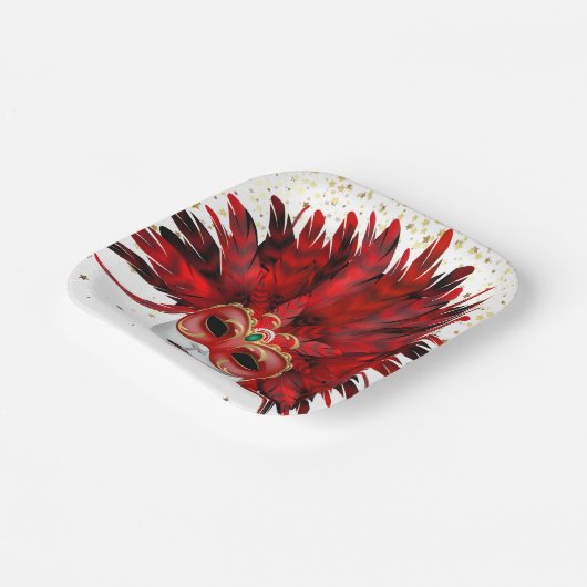 Mardi Gras Papieren Bordje (Gebogen)