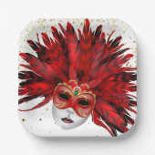 Mardi Gras Papieren Bordje (Voorkant)