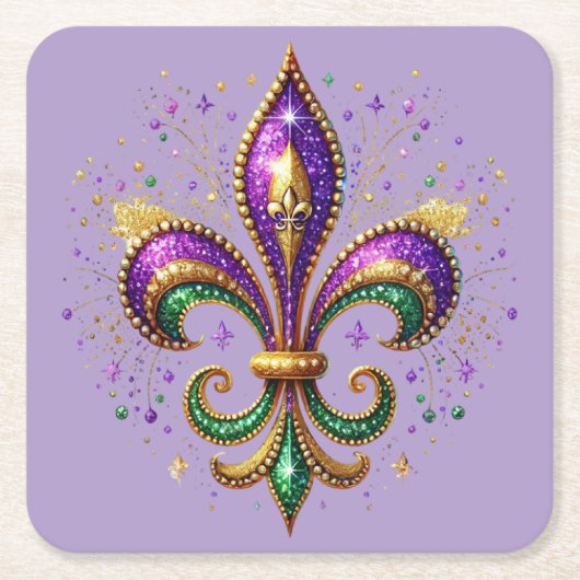 Mardi Gras Papieren Onderzetter (Voorkant)