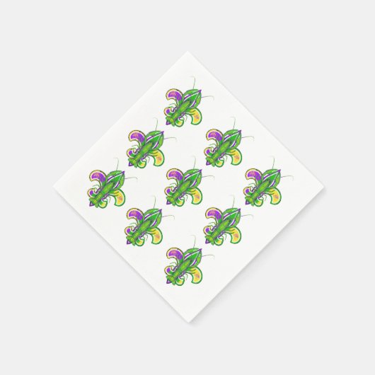 Mardi Gras papieren servet (Hoek)