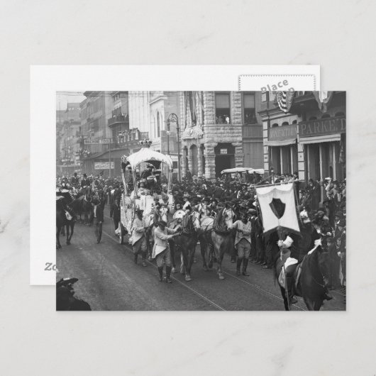 Mardi Gras Parade, 1906 Briefkaart (Voorkant / Achterkant)