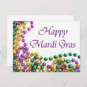 Mardi Gras Parade Beads Briefkaart (Voorkant / Achterkant)