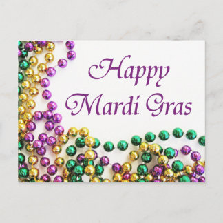 Mardi Gras Parade Beads Briefkaart