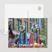 Mardi Gras Parade Figures Briefkaart (Voorkant / Achterkant)