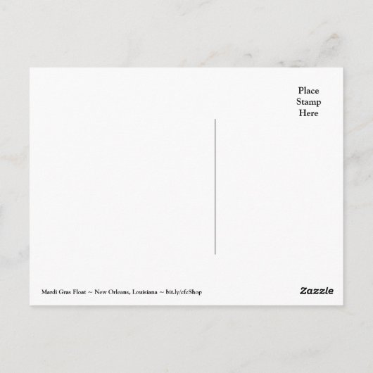 Mardi Gras Parade Figures Briefkaart (Achterkant)