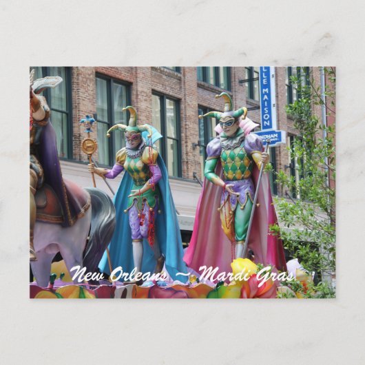 Mardi Gras Parade Figures Briefkaart (Voorkant)
