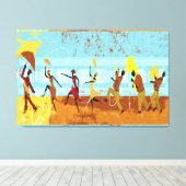 Mardi Gras Parade op verzegeld Canvas (Insitu (Houten vloer))